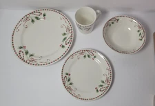 Gibson Festive Traditions Tartan Ribbon/Holly Replacement Dinnerware/You Choose