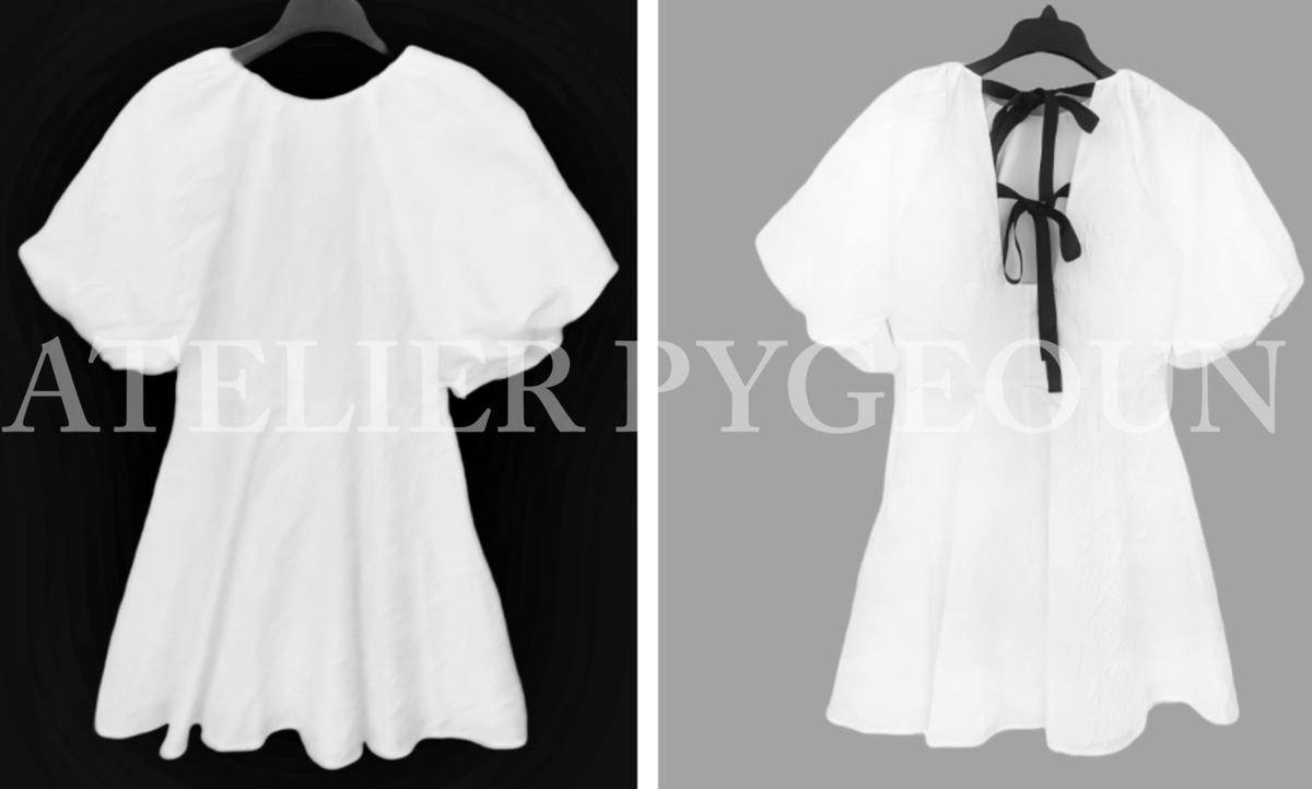 HYKE 25SS COTTON BALLOON SLEEVE DRESS　白1 HYKE 25SS COTTON BALLOON SLEEVE DRESS 白1 HYKE 25SS COTTON