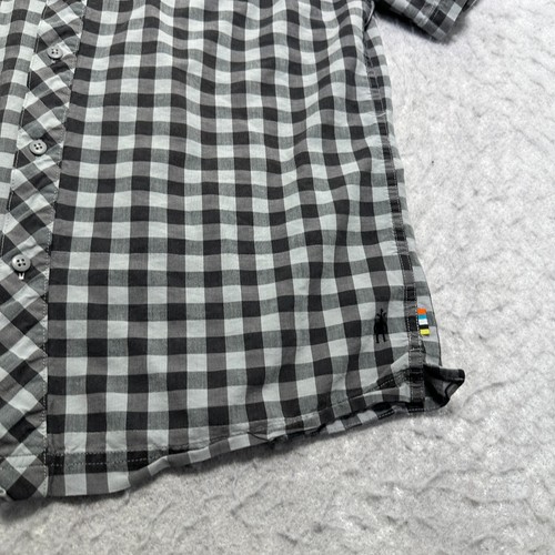 Smartwool Everyday Exploration Gingham Plaid Short Sleeve Shirt Mens Size Medium - Picture 8 of 13