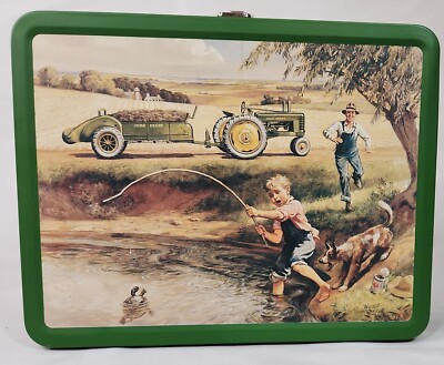 John Deere Metal Lunchbox Walter Haskell Hinton art ''Turtle Trouble'' Limited Srs