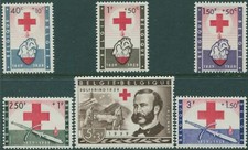 Belgium 1959 - Red Cross and Henri Dunant - Set of 6 - MNH