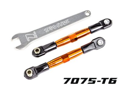 Traxxas 2444T Camber Links, Front/Tubes Orange-Anodized 7075-T6: Drag Slash