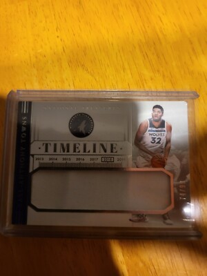 2018-19 Karl-Anthony Towns National Treasures Timeline Game Jersey Patch /99 GU