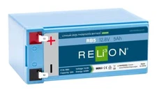 RELiON RB5 Sealed 5Ah 12.8V LiFePO4 Lithium Iron Phosphate Deep Cycle Battery