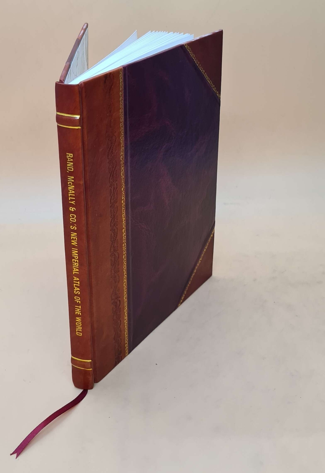 Rand McNally 1908 New Imperial World Atlas Leather Bound Edition