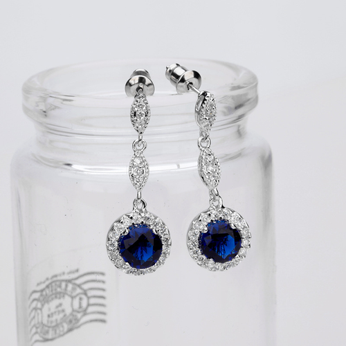 AAA Zirkon Intarsien Einfache Mode Damen Ohrringe Vergoldet Schmuck 3 Farben
