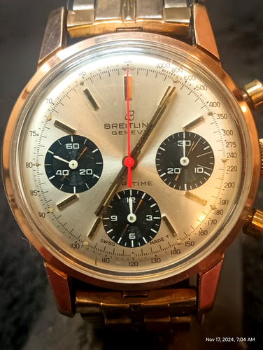 1969 Breitling Top Time 810 Chronograph - Very Nice , Recently Serviced