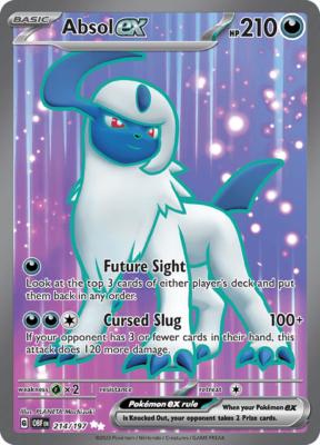 Pokémon TCG Absol ex 214/197 Full Art Ultra Rare Obsidian Flames