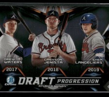 D Waters / G Jenista / S Langeliers 2019 Bowman  #DPR-ATL Draft Progression