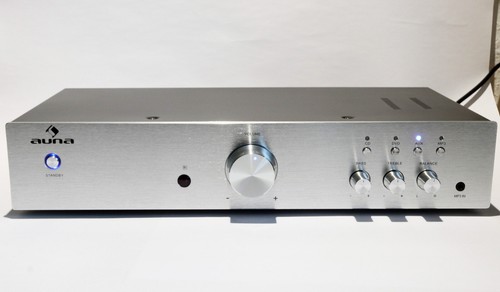 Auna HiFi Stereo Verstärker AV2-CD508, wie neu, Silber, mit Fernbedienung - Bild 4 von 5