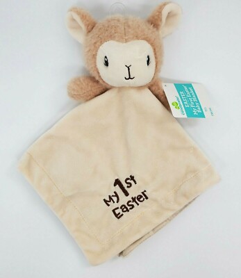 MTY Int Lamb My 1st Easter Baby Lovey Rattle Security Blanket Tan Walmart B66
