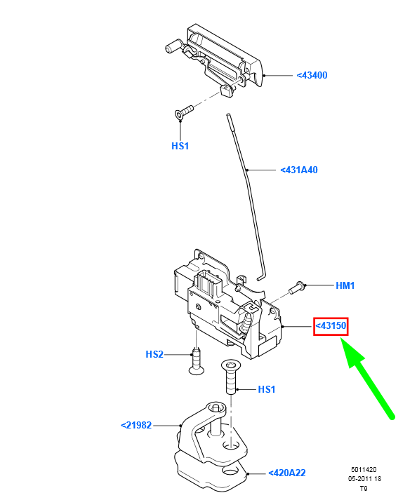 FORD TRANSIT MK3 Rear Back Door Lock Assy 1C15-V43150-CL 1552410  