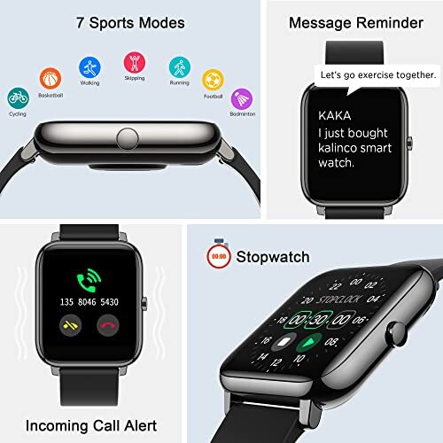 Smart Watch, Fitness Tracker with Heart Rate Monitor, Blood Pressure, Blood O... - Photo 5 sur 6