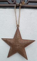 ❤ Stern Zum HäNgen Metall Antiklook Rost Vintage Garten Weihnachten ❤