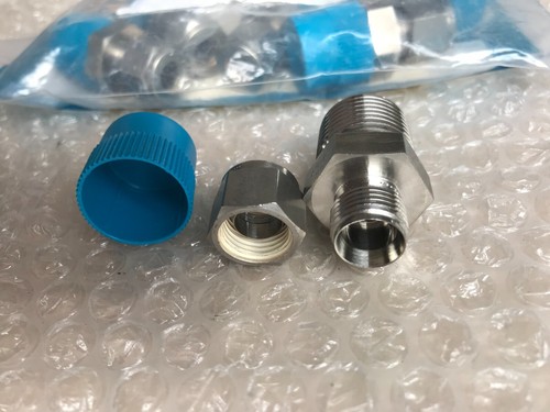 Swagelok Tube Fitting,Male Connector,3/8in Tube ODx1/2in.Male ISO Tapered Thread - Picture 5 of 6