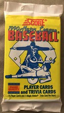 1990 Score Baseball Pack Shane Rawley Twins (Top) Carlos Quintana Red Sox (Back)