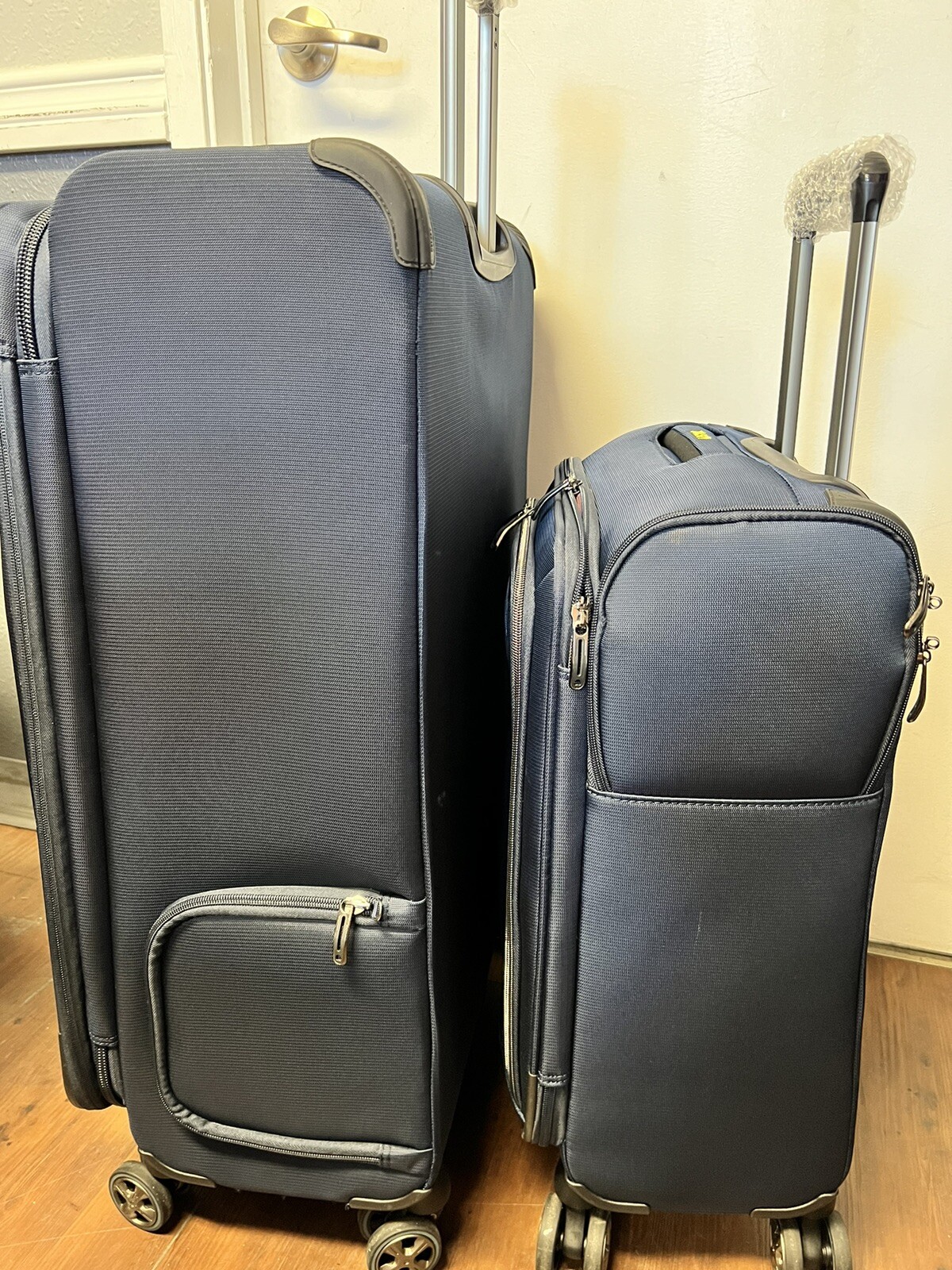 Delsey Paris 2 Piece Softside Spinner Luggage Set BLUE for sale online