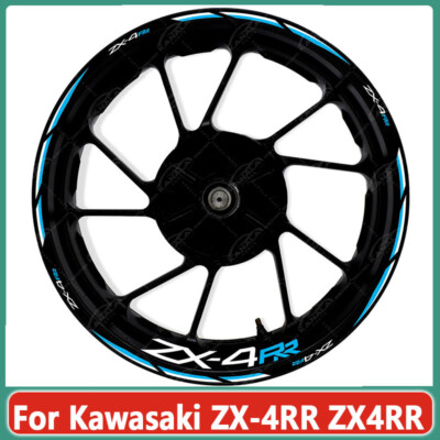 リ。 For Kawasaki ZX-4RR ZX4RR 17 Inch Motorcycle Hub Stickers