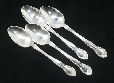 Gorham Silverplated New Elegance Teaspoon Set of 4. 6'' Long