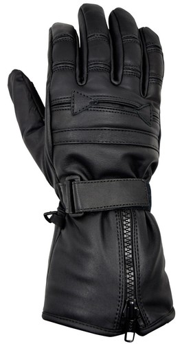 Men Motorcycle Gloves Geniune Leather Warm Winter Cold Weather Full Finger Glove - Picture 6 of 9