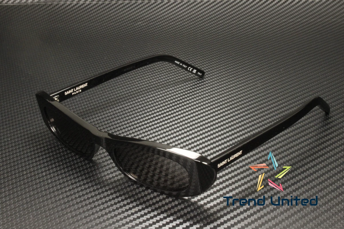 SAINT LAURENT SL 557 SHADE 001 Oval Panthos Acetate Black 53  