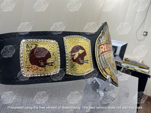 Washington Redskins NFL Championship Belt Adult Size 2mm Brass - Picture 4 of 6