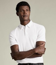 Charles Tyrwhitt Smart Jersey Polo - White - Men's Medium NEW w/ Tags