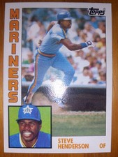 1984 Topps Steve Henderson Seattle Mariners Baseball Team Collectors Card #501