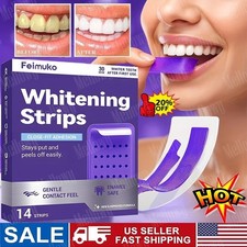 Purple Teeth Whitening Strips   Peroxide Free  Enamel-Safe, 14 Count 2026-NEW
