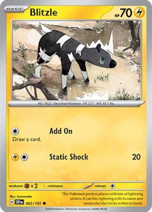 Blitzle - SVSUS 062 Pokemon - Light Play
