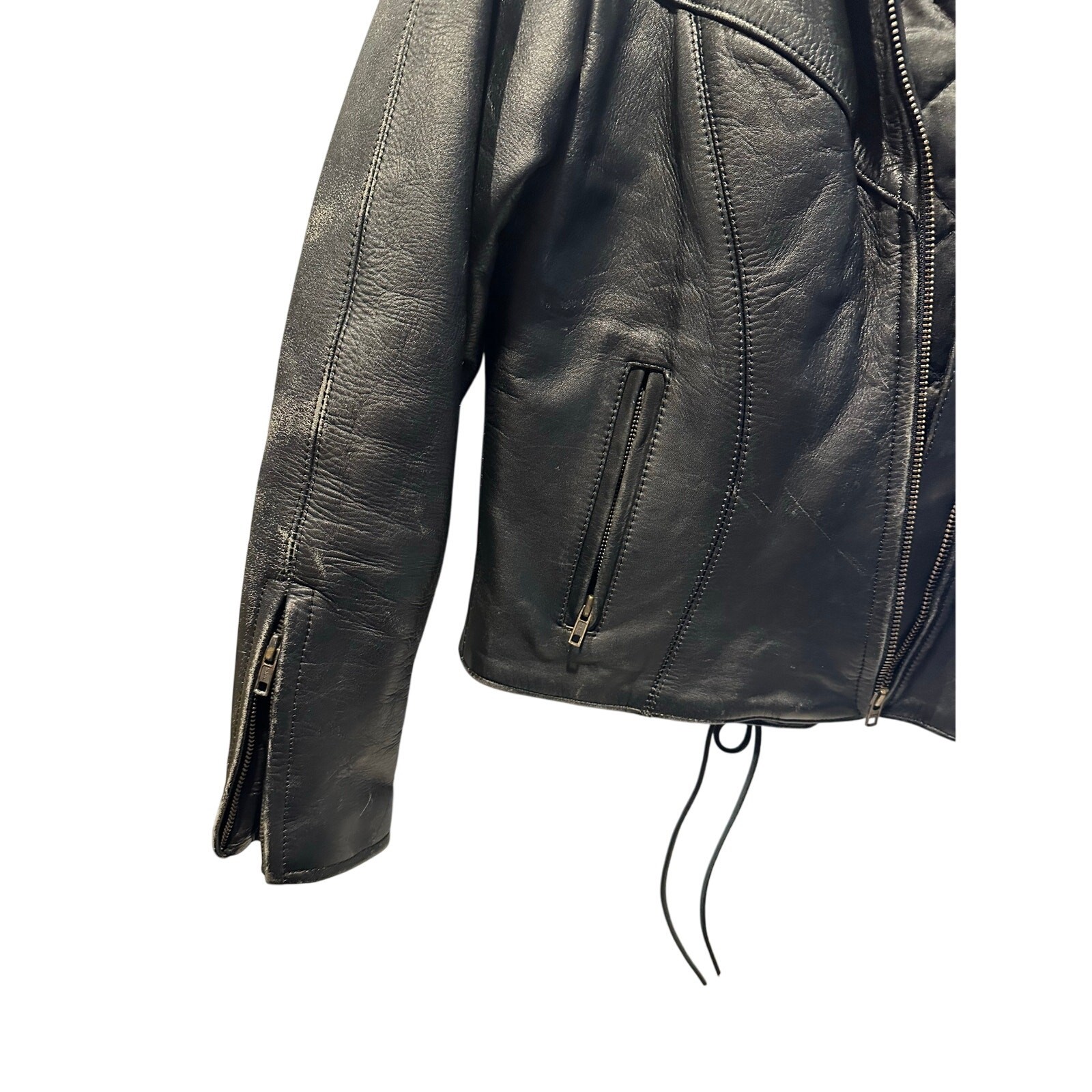 Mega Force Thinsulate heavy distressed leather mo… - image 6