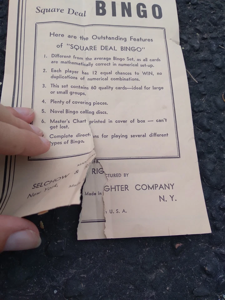 Vintage 1935 Bingo Cards 40 Selchow & Righter - Image 4 of 4