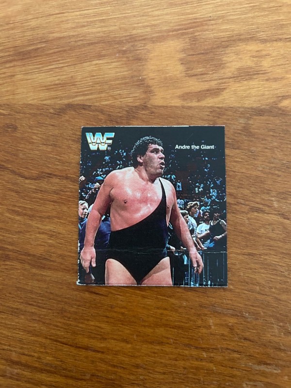 VERY RARE  WWF CEREAL  CardAndre the Giant WRESTLING CARD SELDOM SEEN!!!