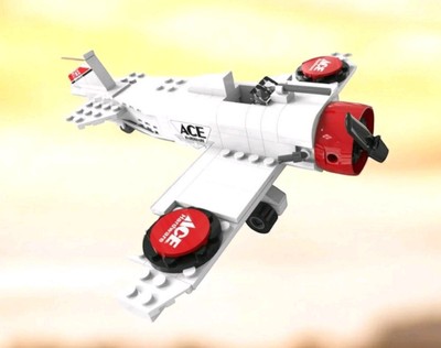 Ace Hardware P26 PEASHOOTER Airplane Nova Brix Legos Brick Set 140+ Pieces NEW