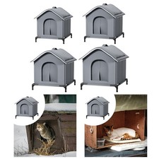 Outdoor Cat House Insulated Portable Elevated Feet for Backyard Garden Patio