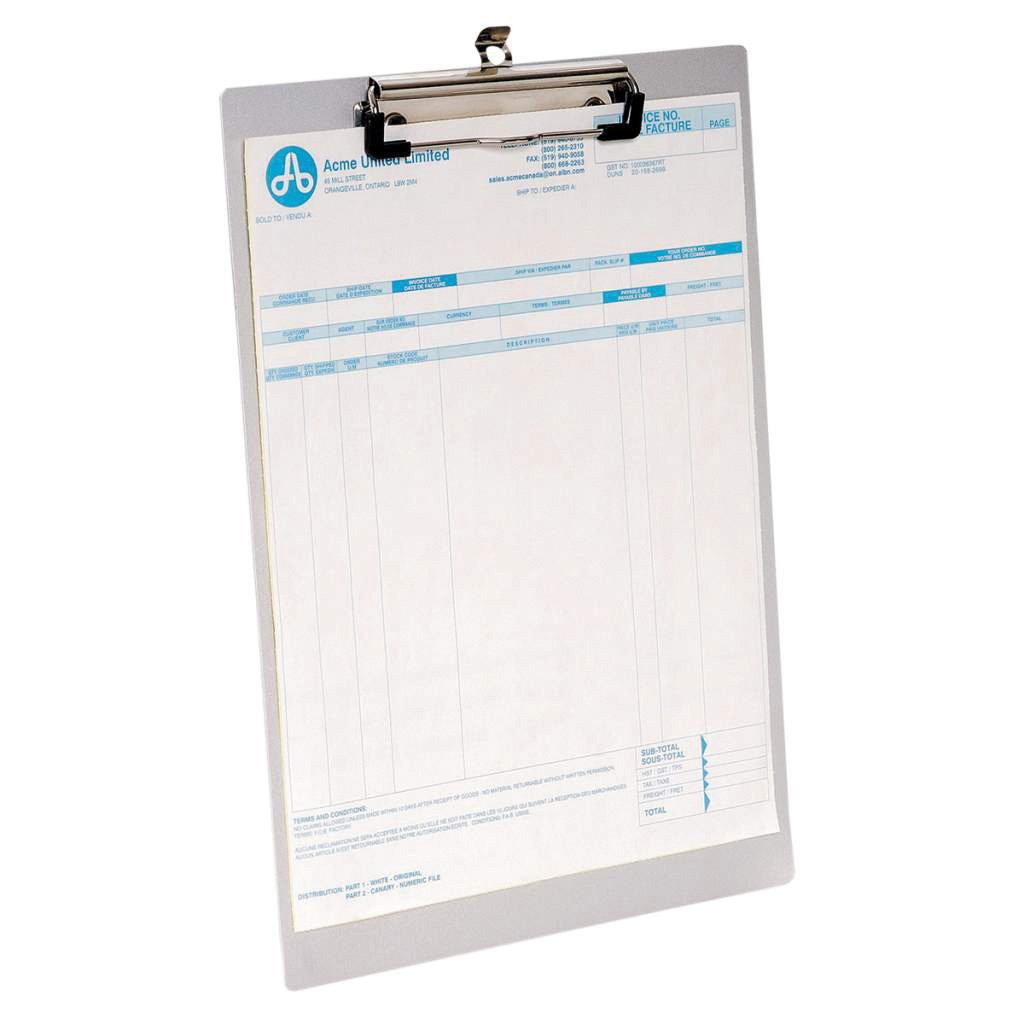 Westcott E-17001 00 Aluminium clipboard, A4, with spring clip and suspension eye