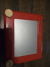 Vintage Etch A Sketch No. 505 Ohio Art Company Magic Screen Red Frame Working