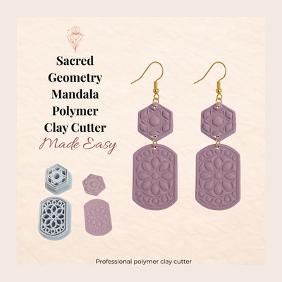Sacred Geometry Mandala Polymer Clay Cutter 30-50 mm | Werkzeug UK