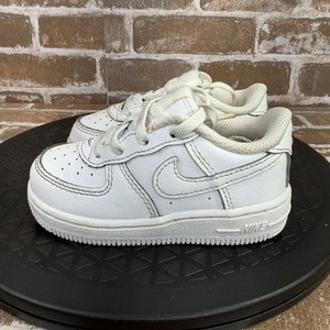 Nike Air Force 1 White Athletic Leather Sneakers DH2926-111 Kids Toddler Size 7