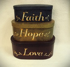 Nesting Boxes Oval Cardboard Farmhouse  Primi...