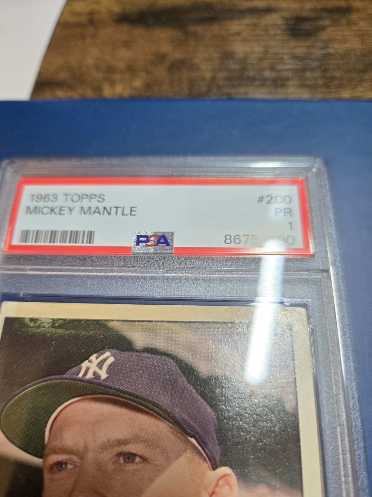 1963 Topps Mickey Mantle #200 PSA 1. Tape Mark. OC. BEAUTY!! Fantastic Back. view 3