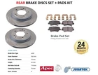 REAR AXLE BRAKE DISCS and PADS SET for KIA NIRO 1.6 GDI Hybrid 2016-on