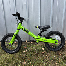 Frog Bikes ‘Tadpole’ Balance Bike 12in Green/Black V-Brakes, Adj Seat