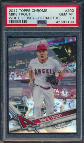2017 Topps Chrome Mike Trout #200 Refractor Los Angeles Angels PSA 10 GEM MT