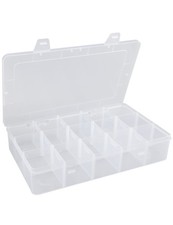 Hlotmeky Plastic Organizer Box with Dividers - Bead Organizer, 15 Large Grids...