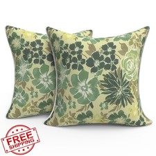 Melody Elephant Pillow Inners 18x18 Green Rose Set 2
