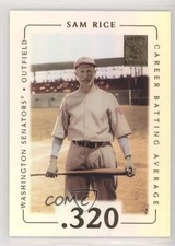 2002 Topps Tribute Sam Rice #38 HOF 4r2