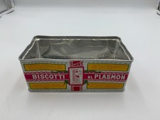 Scatola In Latta Biscotti Al Plasmon Anni 60’ Vuota Vintage .Made In Italy Usata
