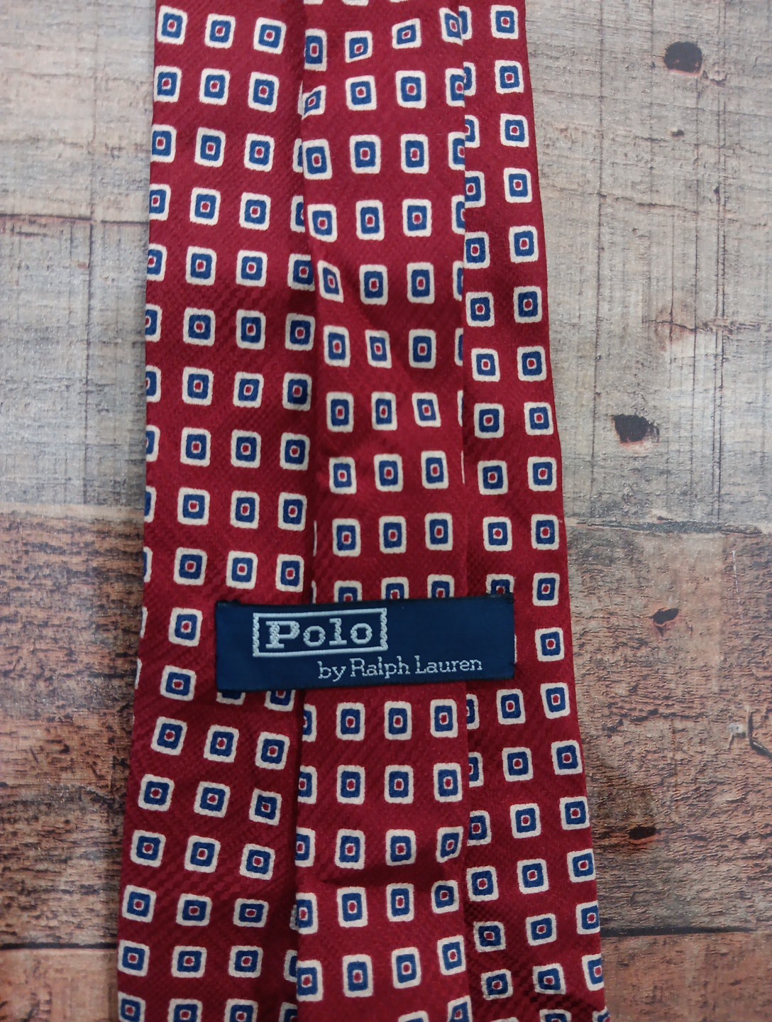 Polo Ralph Lauren Tie Mens Multicolor Geometric  Vintage Handmade