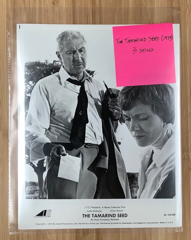 3 The Tamarind Seed (1974) original movie still lot J. Andrews/O. Sharif/Quayle